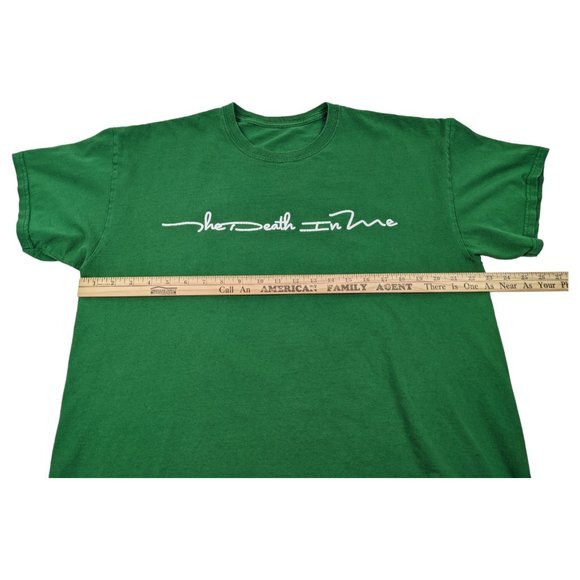 The Death In Me (TDIM) Band Tee Shirt Mens size XL green - RARE - Picture 6 of 9